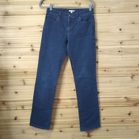 Eileen Fisher Jeans Womens 6 Blue Slim Leg Dark Wash - Picture 1 of 8